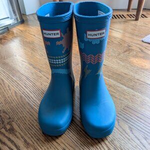 NEW! Hunter kids blue rain boots (12 US)